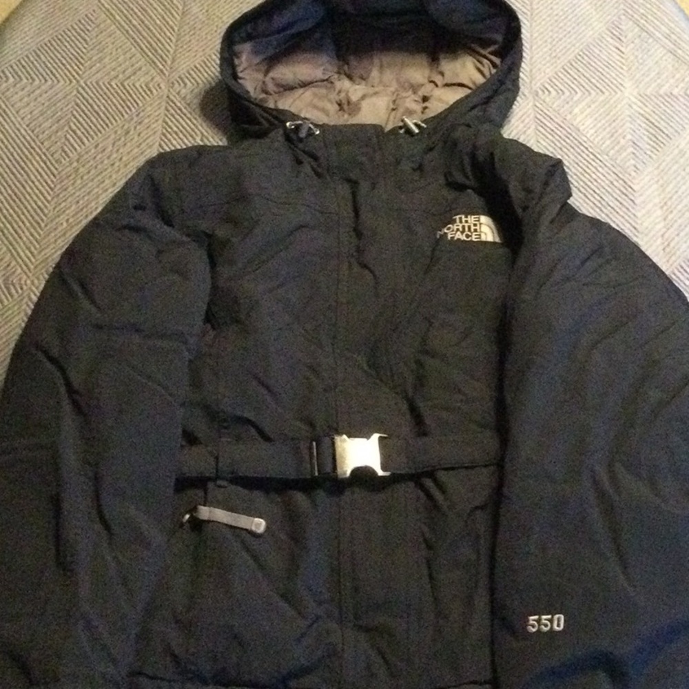 The North Face XS black winter puffer coat for women.